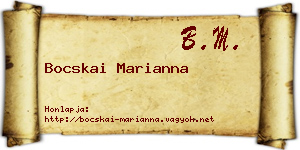 Bocskai Marianna névjegykártya