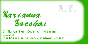 marianna bocskai business card